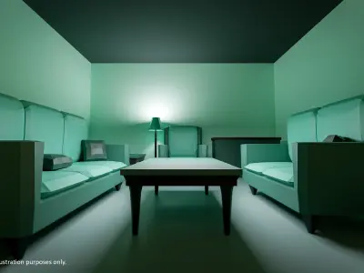 Living room Furniture Set Low-poly 3D model