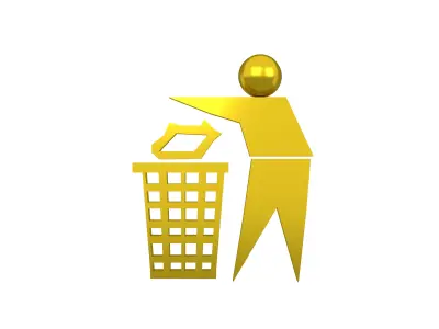 Recycle Symbols v7 009 Low-poly 3D model