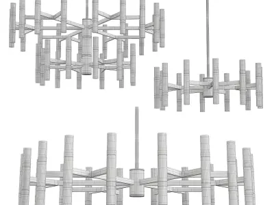 DRAVEN CHANDELIER Low-poly 3D model