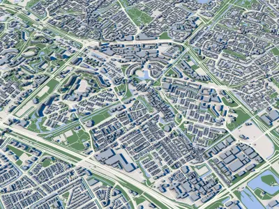 Cityscape Zoetermeer Netherlands 3D model