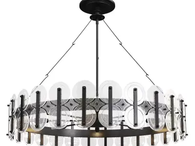 Laura Kirar for Arteriors Rondelle Chandelier Low-poly 3D model