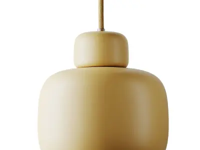 Stone ceiling lamp small from Woud 3D model