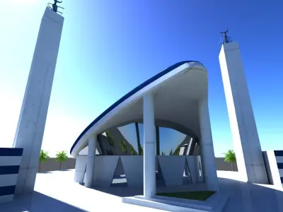 Aspire Mosque Doha Qatar 3D model