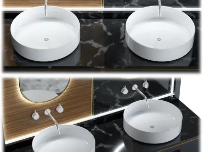 Bathroom Furniture Set 1 3D model