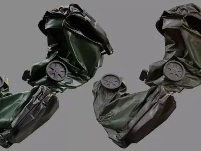 Crushed Trash Can 06 3D model