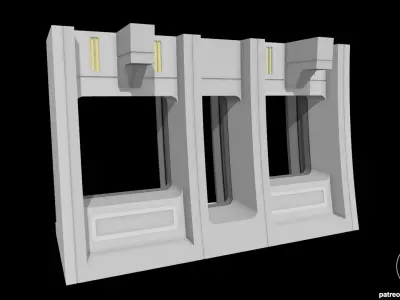  Star Wars Trade Federation Ship Window for action figures  3D print model