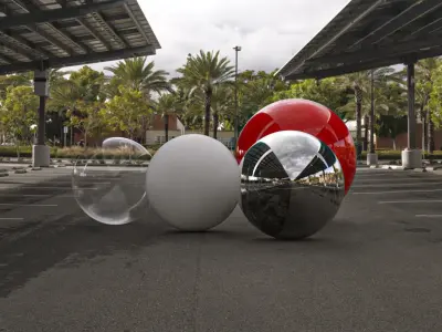 Solar Parking Lot HDRI hdr environment with backplates 3D model