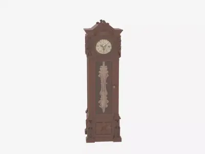 Exquisite 3D Model of Mahogany Grandfather Clock 3D model