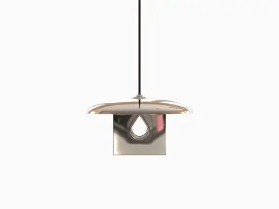 hangin light retro chandelier game ready cinema 4d model Low-poly 3D model