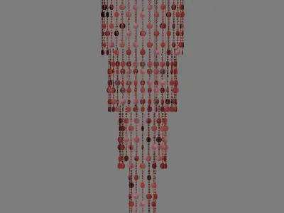 Chiaro bead chandelier 3D model