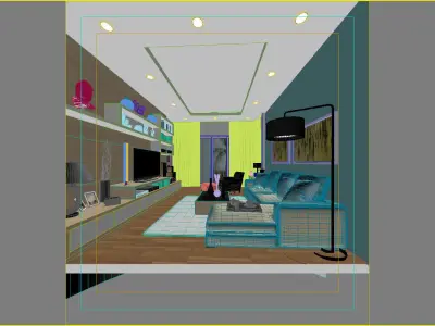 Family entertainment room 3D model