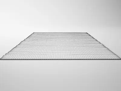 French Carpet - Rug Low-poly 3D model