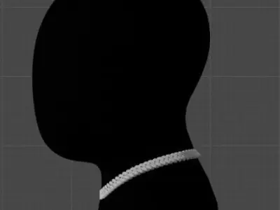 Discover the Magic of Digital Art cuban chain Low-poly 3D model