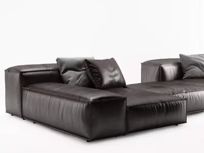 Extrasoft D sectional sofa 3D model