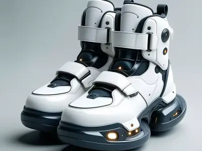 Futuristic Hover Boots 3D Model Low-poly 3D model