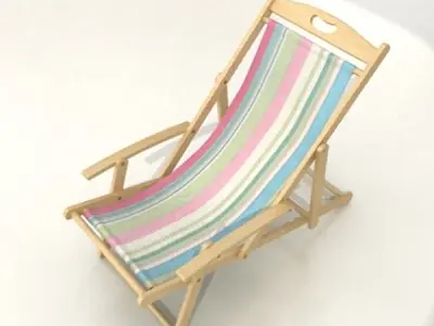 Beach Chair High Detail 3D model