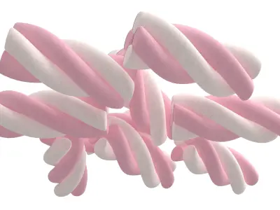 Marshmallows V2 001 Low-poly 3D model