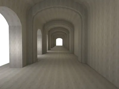 Medieval  Hallway 3D model
