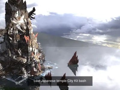 Samurai Architecture collection 1 3D Model Pack