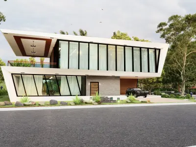 New Modern Villa -2- 3D model 3D model