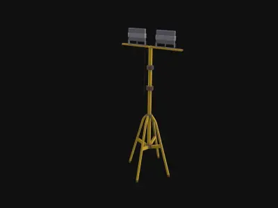 Projector light stand Low-poly 3D model