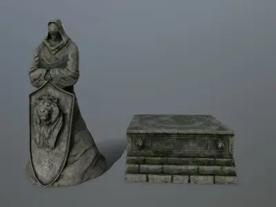 statue 03 Low-poly 3D model