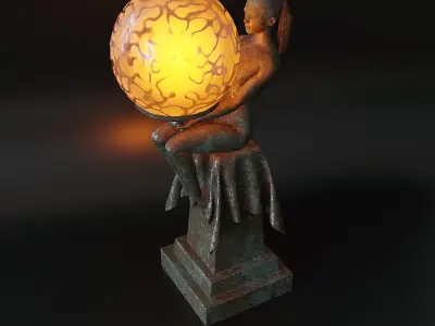 Lamp in art deco style 3D model