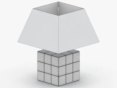 1393 - Table Lamp Low-poly 3D model