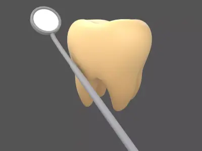 Dental Care Icon v1 003 Low-poly 3D model