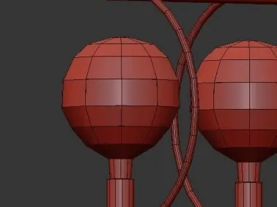 MODERN CEILING LIGHT PORTREATH 4L 3D model