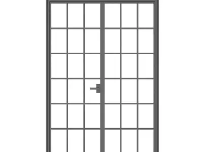 Double Glass Door 3D model