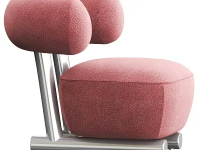 PIPE Armchair By Moroso 3D model