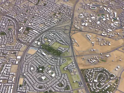 Dhahran Low-poly 3D model