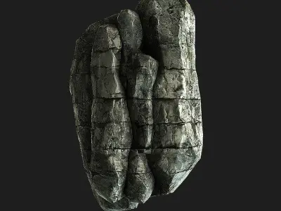 Rocky Cliff Low-poly 3D model