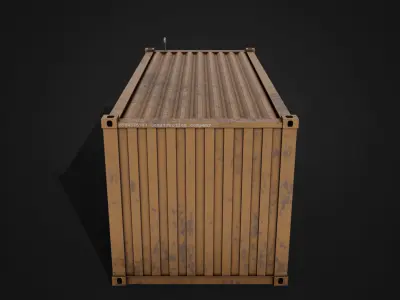 Container For Workers Low-poly 3D model