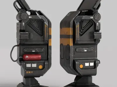 Sci-fi Console Archie Two PBR Low-poly 3D model