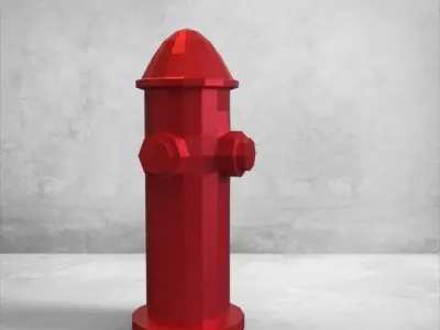 low-poly fire hydrant Free low-poly 3D model