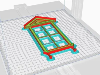 Neoclassical style window 3D print model
