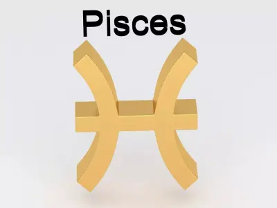 Astrological Sign pisces 3D model