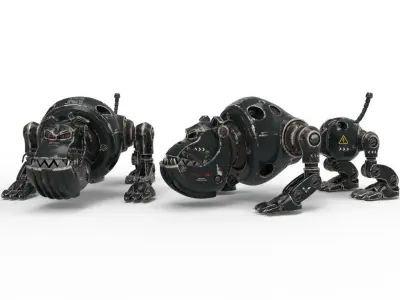  Cyborg Robot Dog  3D model
