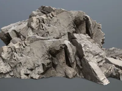Mountain Low-poly 3D model 5