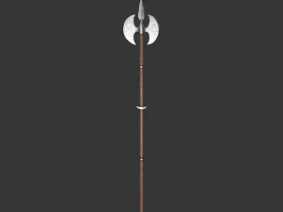 Medieval Collection Weapons Pole Axes 3D Model Pack