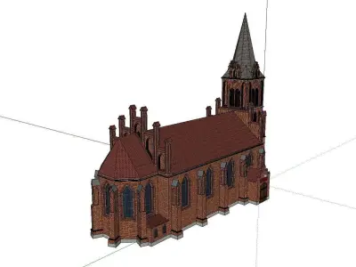 Architecture-Religion-God-Culture-Temple-0293 church with ste... 3D model