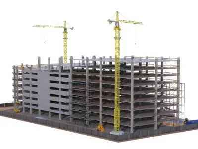  Construction Site Building Scene 