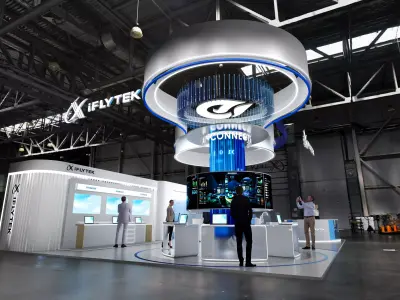 3D model of open exhibition booth 3D model