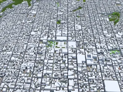 Guatemala City Guatemala 30km AI Low-poly 3D model