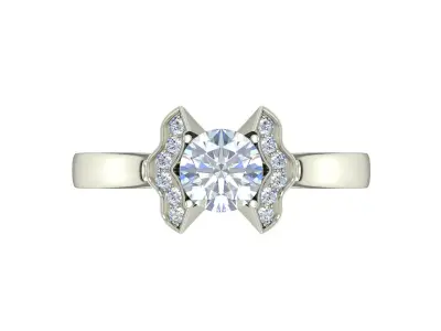 Women Wedding Engagement Ring 3D print model 3