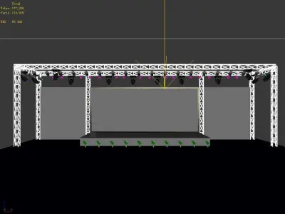 Stage party concert fashion catwalk T station  37 3D model