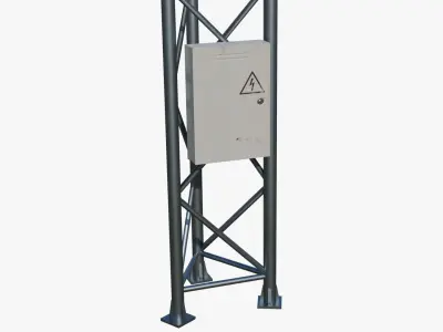 Rooftop Antenna Pack Low-poly 3D model