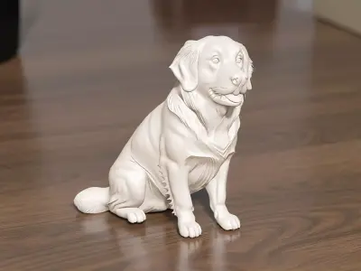 Golden Retriever 3D Printable 3D print model